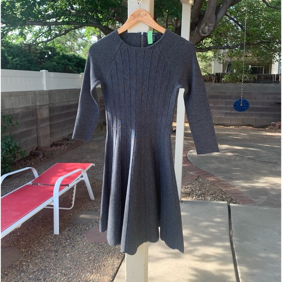 Armani Exchange dark grey merino knit wool dress size XS/TP//EP - Picture 1 of 16